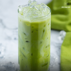 Thành phẩm cà phê sữa tươi lá dứa