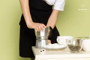 cách pha cà phê sữa 
